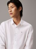 White Slim Poplin Stretch Shirt  Men