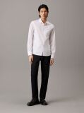 White Slim Poplin Stretch Shirt  Men