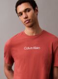 Red Cotton Logo T-shirt  Men