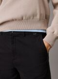 Black Straight Twill Chino Shorts  Men