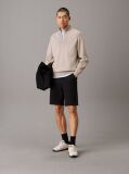 Black Straight Twill Chino Shorts  Men