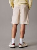 Beige Straight Twill Chino Shorts  Men