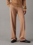 Brown Slim Straight Trousers  Women