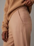 Brown Slim Straight Trousers  Women