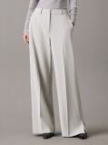 Grey Slim Wide Leg Trousers  Women