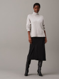 Black Slim Crepe Midi Skirt  Women