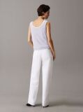 Grey Slim Linen Jersey Tank Top  Women