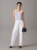 Grey Slim Linen Jersey Tank Top  Women