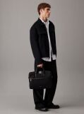 Black Logo Laptop Bag  Men