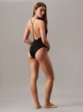 Black Plunge Swimsuit - CK Split Elastic  Women