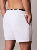 White Double Waistband Swim Shorts - Intense Power  Men
