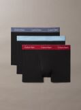 Black 3 Pack Relaxed Dart Trunks - Icon Cotton Stretch  Men