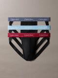 Black 3 Pack Jock Straps - Icon Cotton Stretch  Men