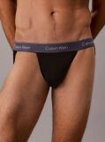 Black 3 Pack Jock Straps - Icon Cotton Stretch  Men