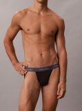Black 3 Pack Jock Straps - Icon Cotton Stretch  Men