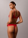 Red Low Rise Thong - Icon Logo Lace  Women