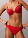 Red Low Rise Thong - Icon Logo Lace  Women
