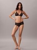 Black Unlined Triangle Bra - Emblem Mesh  Women