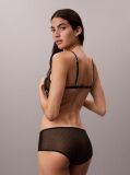 Black Unlined Triangle Bra - Emblem Mesh  Women