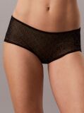 Black Boy Shorts - Emblem Mesh  Women