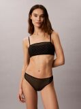 Black Lightly Lined Bandeau - Emblem Mesh  Women