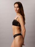 Black Lightly Lined Bandeau - Emblem Mesh  Women