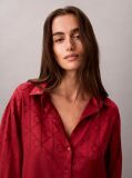 Red Satin Jacquard Pyjama Set  Women