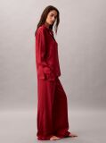 Red Satin Jacquard Pyjama Set  Women