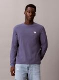 Blue Long Sleeve Waffle T-shirt  Men
