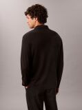 Black Long Sleeve Polo Shirt  Men