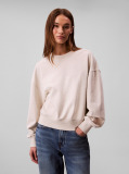 Beige Cotton Terry Sweatshirt  Women