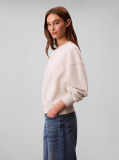 Beige Cotton Terry Sweatshirt  Women