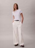 White Short Sleeve Supima Crewneck T-Shirt  Women