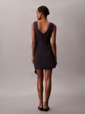 Blue Mini Crepe Waterfall Dress  Women