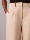 Khaki Wide Leg Chino Trousers  Women