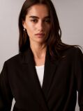 Μαύρο Κλασικό Σακάκι Από Μαλακό Twill  Γυναίκα