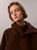 Brown Wool Blend Scarf Coat  Women