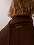 Brown Wool Blend Scarf Coat  Women