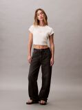 White Slim Cropped Monogram T-shirt  Women
