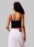 Black Rib Tank Top  Women