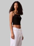 Black Rib Tank Top  Women