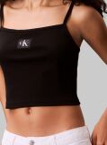 Black Rib Tank Top  Women