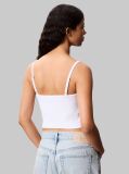 White Rib Tank Top  Women