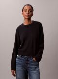 Blue Long Sleeve Smooth Cotton Sweater  Women