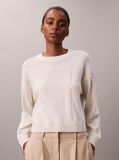White Smooth Cotton Monogram Jacquard Top  Women