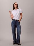 White Script Logo Graphic Classic T-Shirt  Women