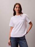 White Script Logo Graphic Classic T-Shirt  Women