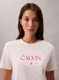 White Logo Graphic Slim T-Shirt  Women