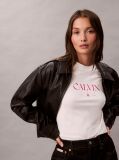 White Logo Graphic Slim T-Shirt  Women