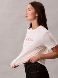 White Logo Graphic Slim T-Shirt  Women